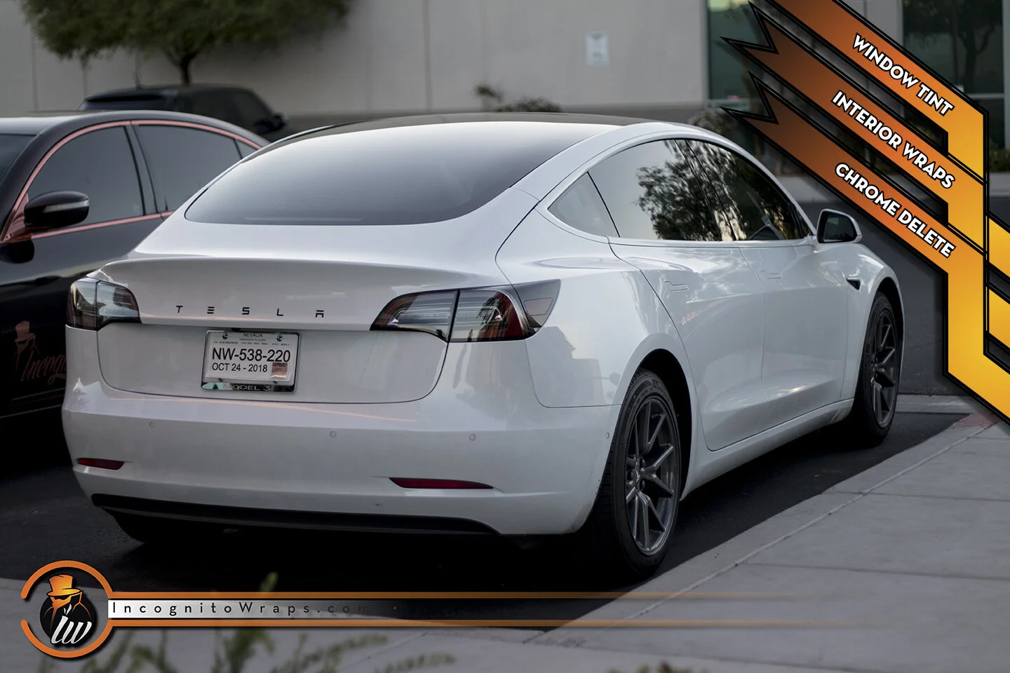 Tesla Model 3 Pearl Chrome Delete Incognito Wraps